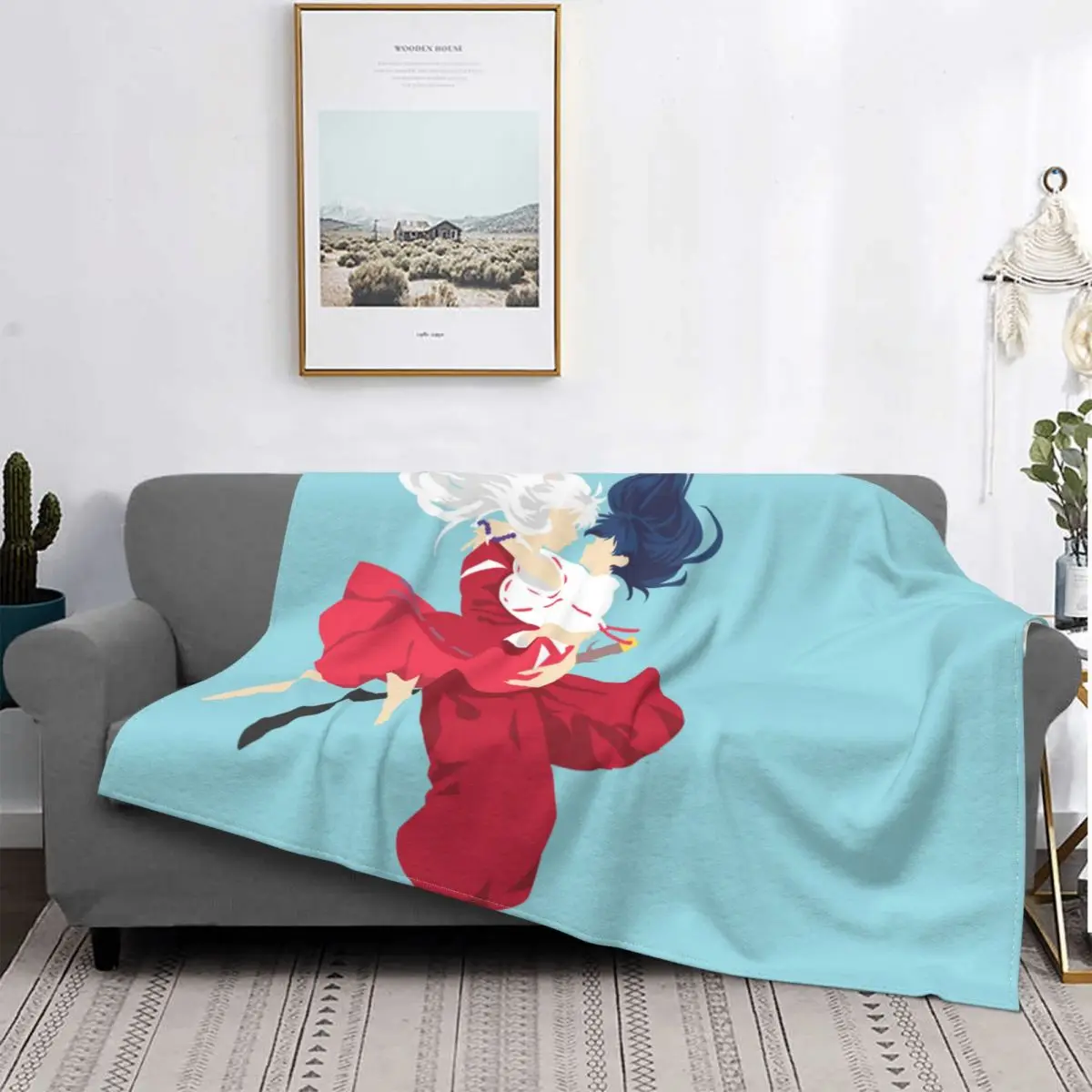 

Теплое фланелевое одеяло для пар Inuyasha Higurashi Kagome Adventure TV Series, весна-осень, зимнее постельное белье