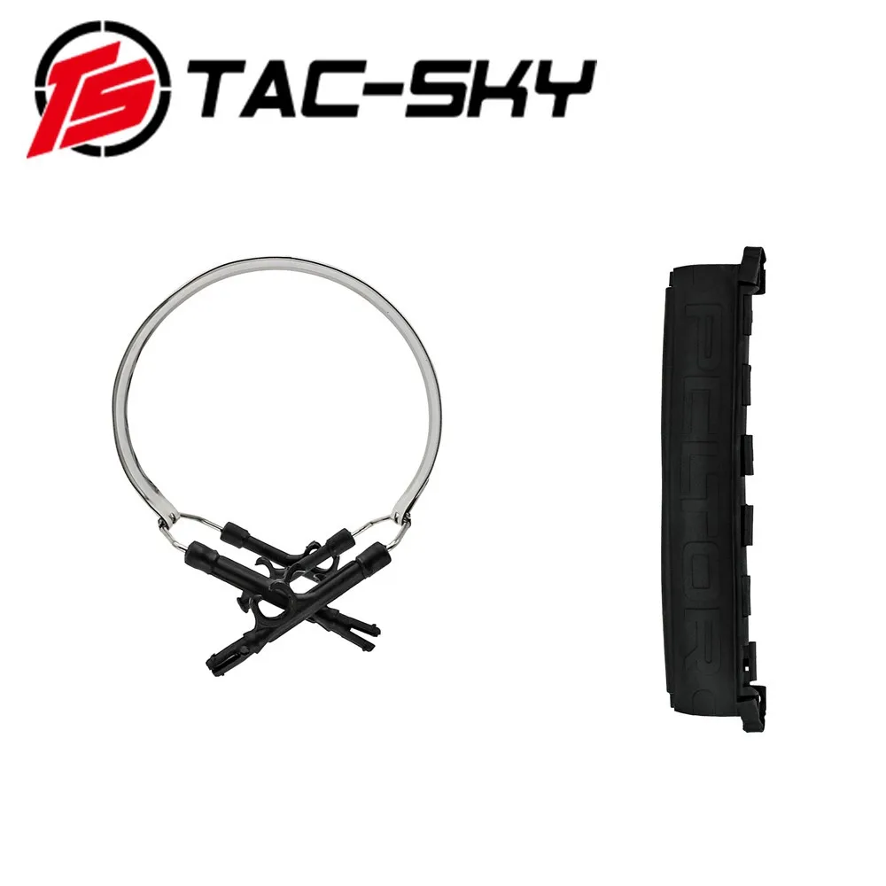 TAC-SKY COMTAC III Helmet Stand Silicone Earmuffs Military Headphones and Tactical Headphones Replacement Headband and U94 PTTBK