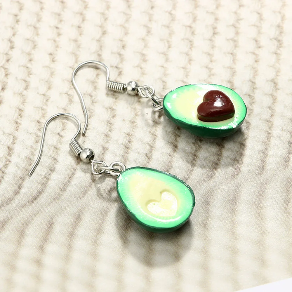 Женские миниатюрные Серьги из авокадо подарочные с зеленым Bff 2019|Серьги-подвески|