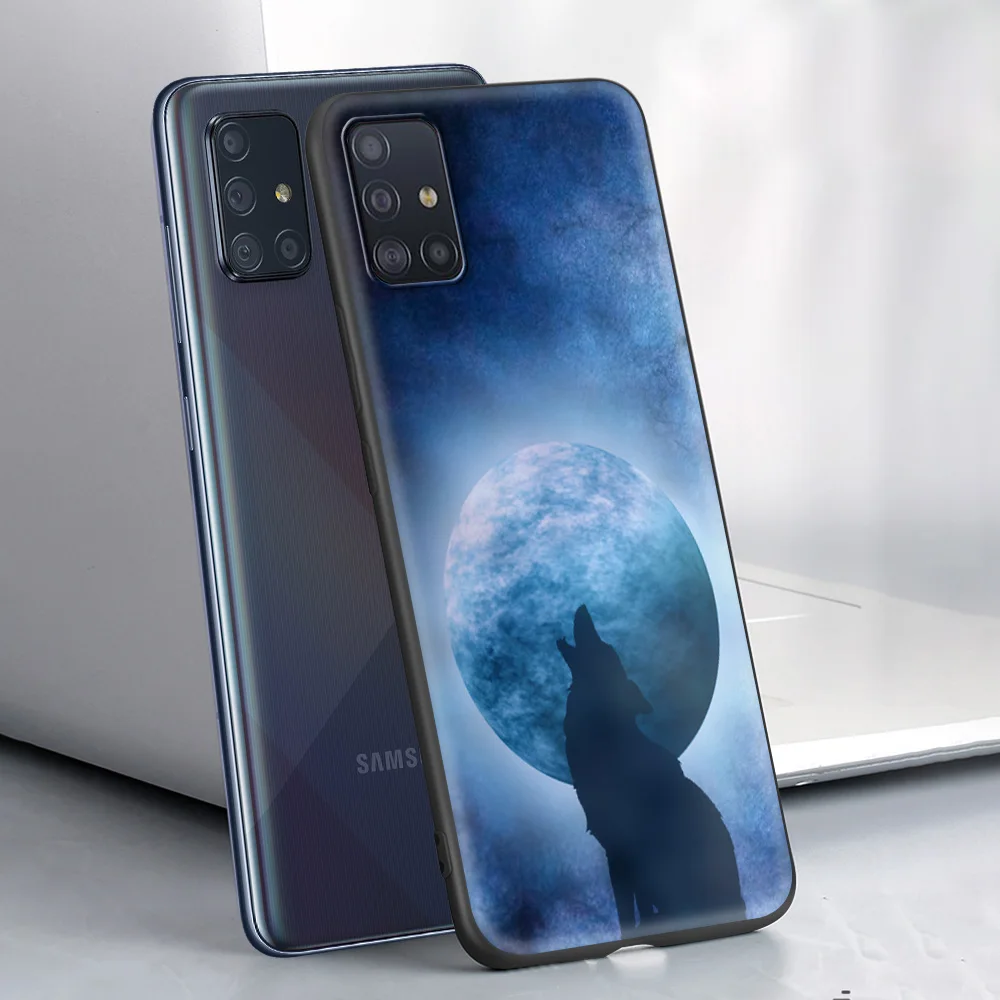 

Soft Cover for Samsung Galaxy A32 A52 A72 4G A12 A21S A51 A71 Phone Case A01 A31 A41 A02S 5G Luxury Shell Wolf