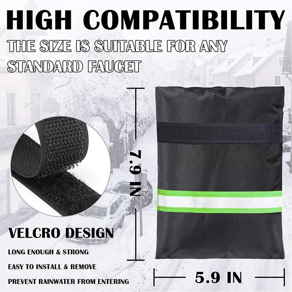 

Faucet Cover Antifreeze Faucet Protective Cover Glow in The Dark Faucet Frost Cover Outdoor Garden Reflective Saving Tap Sleeve