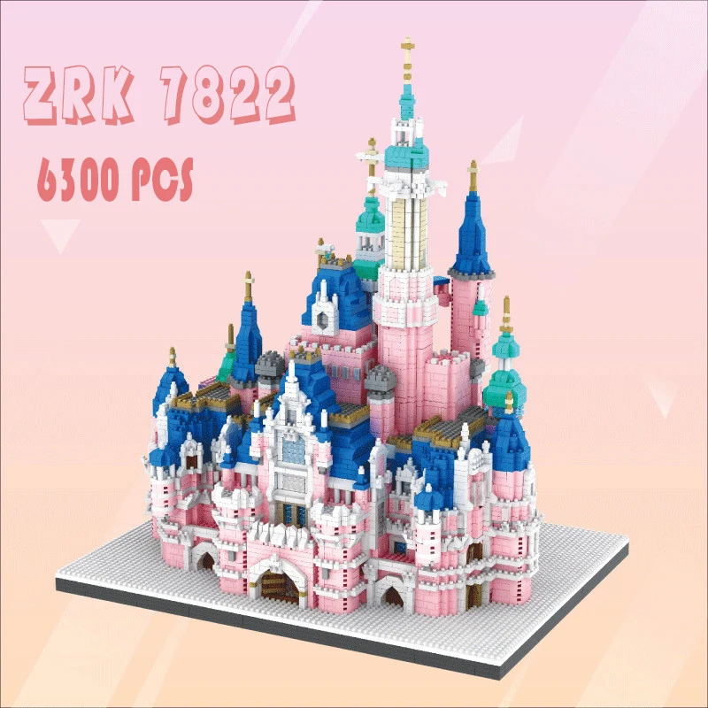ZRK мультфильм сказочная модель замка мечты Мини Строительные архитектурные