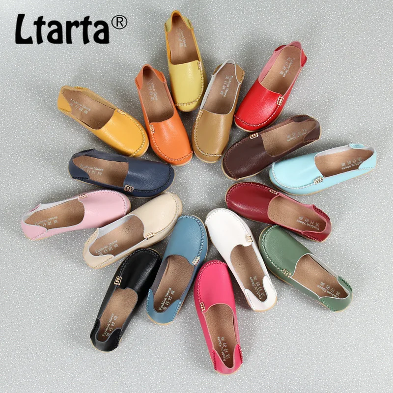 LTARTA/2021 г. Тонкие туфли для мам Мягкие из натуральной кожи медсестер Женская обувь