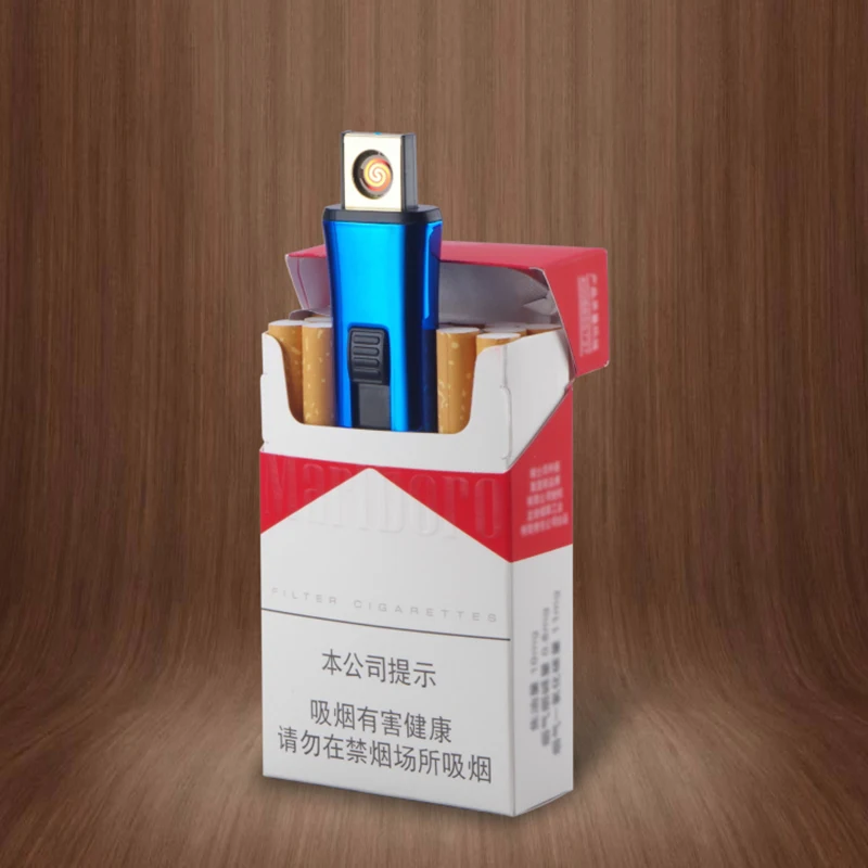 Мини Тонкий USB Зажигалка сенсорный выключатель электрические зажигалки Плазменные сигареты для курения ветрозащитная сигара электронная зажигалка