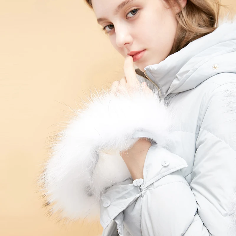Vero Moda женский Съемный Енот с капюшоном длинный пуховик | 318412541