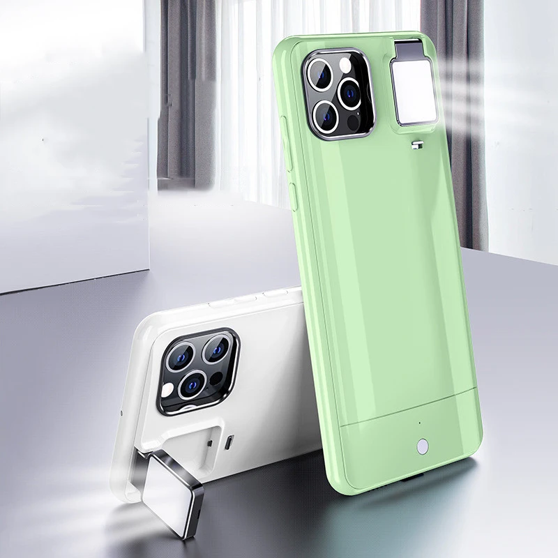 

Selfie Ring Flash Fill Light Glow Phone Case For Huawei P40 Pro Plus P30 P20 Nova 7 Pro Ring Light Phone Back Cover Cases
