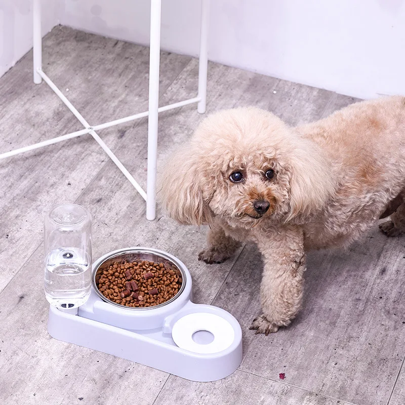

Pet automatic drinking water feeder with stainless steel bowl dog cat food bowl feeding bowl drinking water bowl durable