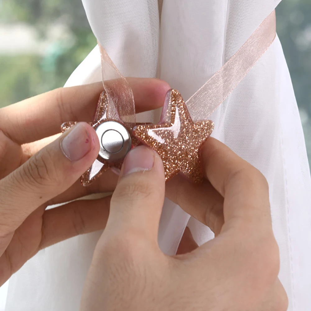 Звезда Форма окна занавес Пряжка Магнитная Tieback зажимы держатель аксессуары для