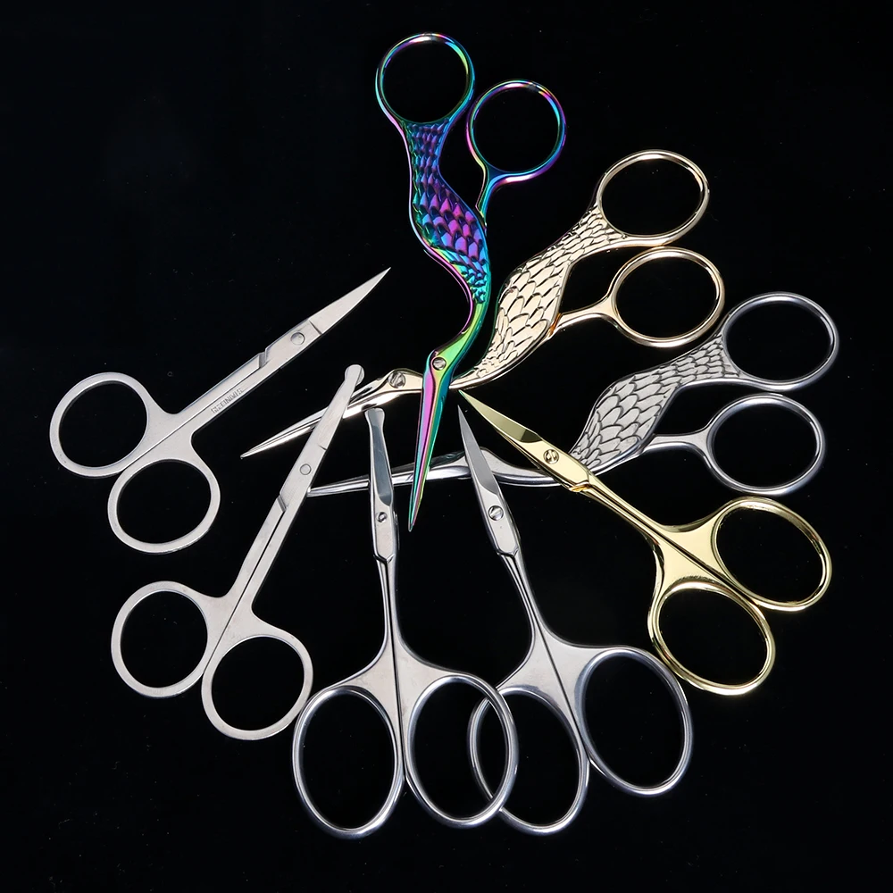 Хамелеоновые ножницы для бровей нержавеющая сталь удаления волос маникюрные