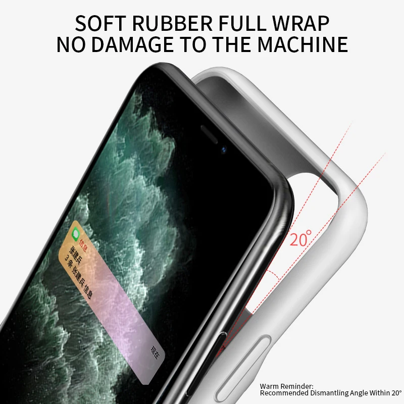 6000mah external battery charger case for iphone xr charging case portable mobile phone housing power bank backup fast charger free global shipping