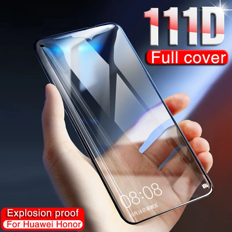 Защитное стекло 111D для Huawei Honor 20 Pro 10 Lite 8 9 V10 V20 закаленное Защитная пленка