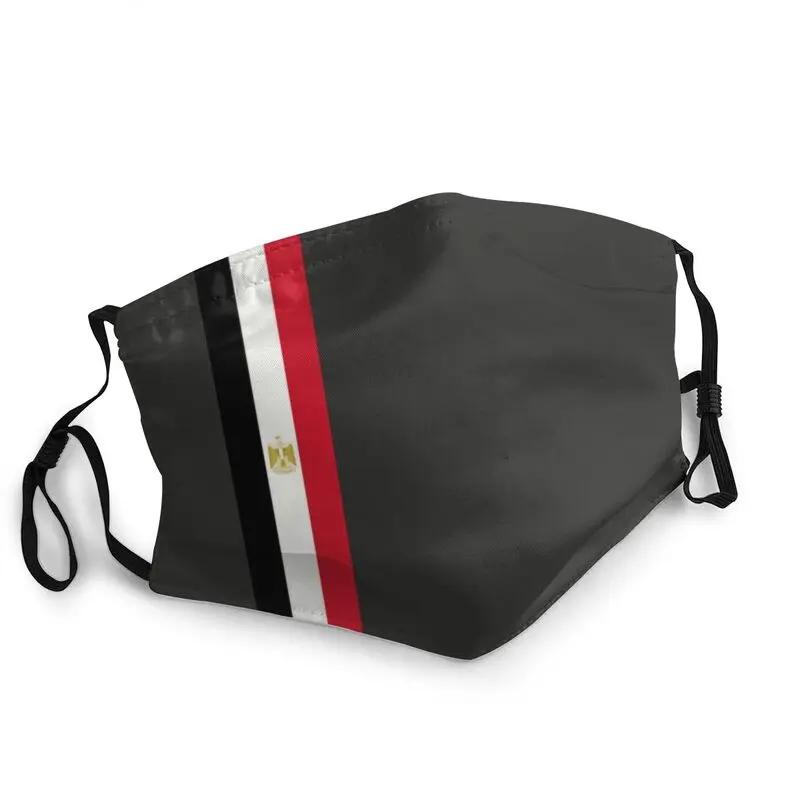 

Egypt Stripe Flag Mask Washable Unisex Mouth Face Mask Anti Haze Dust Protection Cover Respirator Muffle