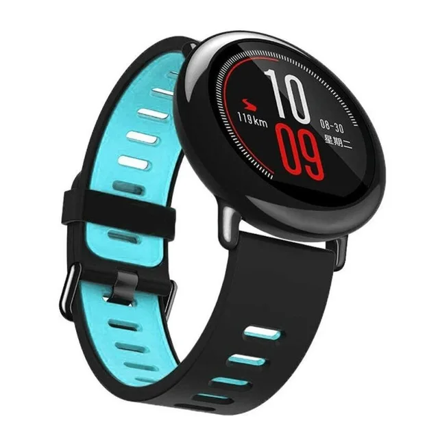 1 Для Xiaomi Huami Amazfit Stratos 2 2S для Xiaomi Huami Amazfit PACe браслет ремешок Смарт-часы ремешок 22 мм мягкий силиконовый браслет - Цвет: 1