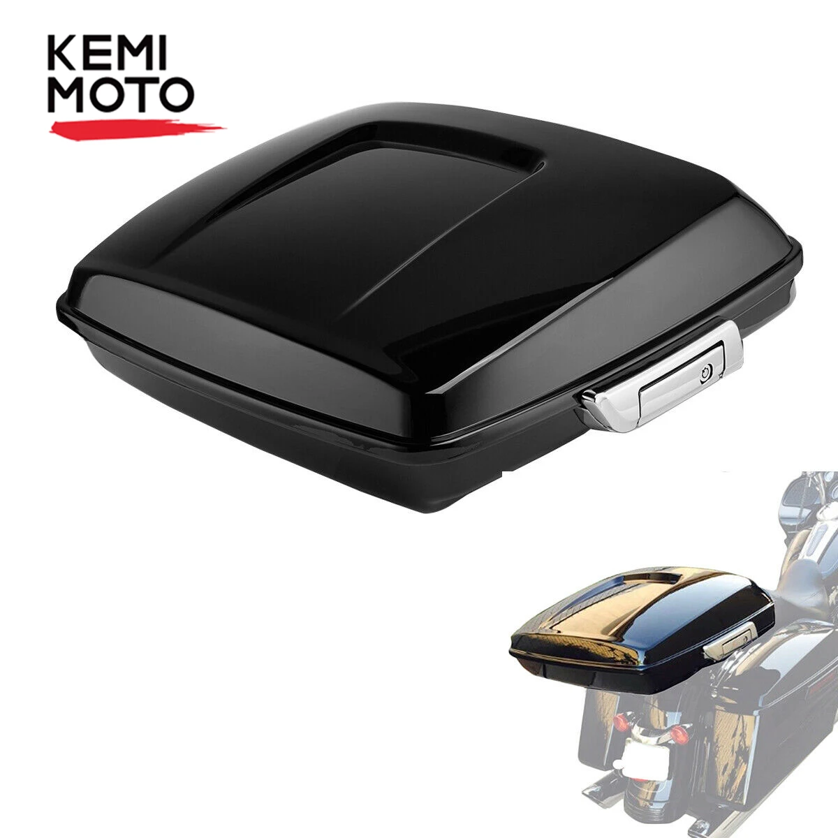 

Хромированная защелка для багажника KEMIMOTO 5,5 дюйма, задняя бритва Tour Pak Pack для путешествий электрика, уличная дорога King 2014-2020, ярко-черная