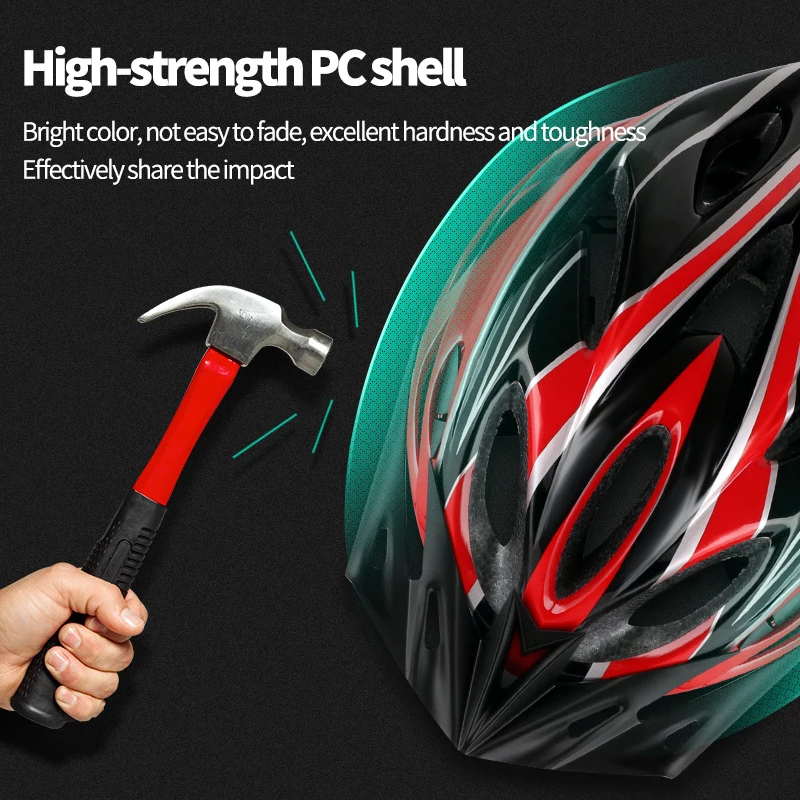 

Xunting Bicycle Helmet Cover with LED Lights MTB Mountain Road Cycling Bike Helmets Men Women Bicycle Helemt Bike Accessories