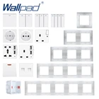 Настенная розетка с металлическим каркасом и кнопка выключателя света, настенная розетка из серебристого металла, функциональный ключ для DIY S6 Series Wallpad