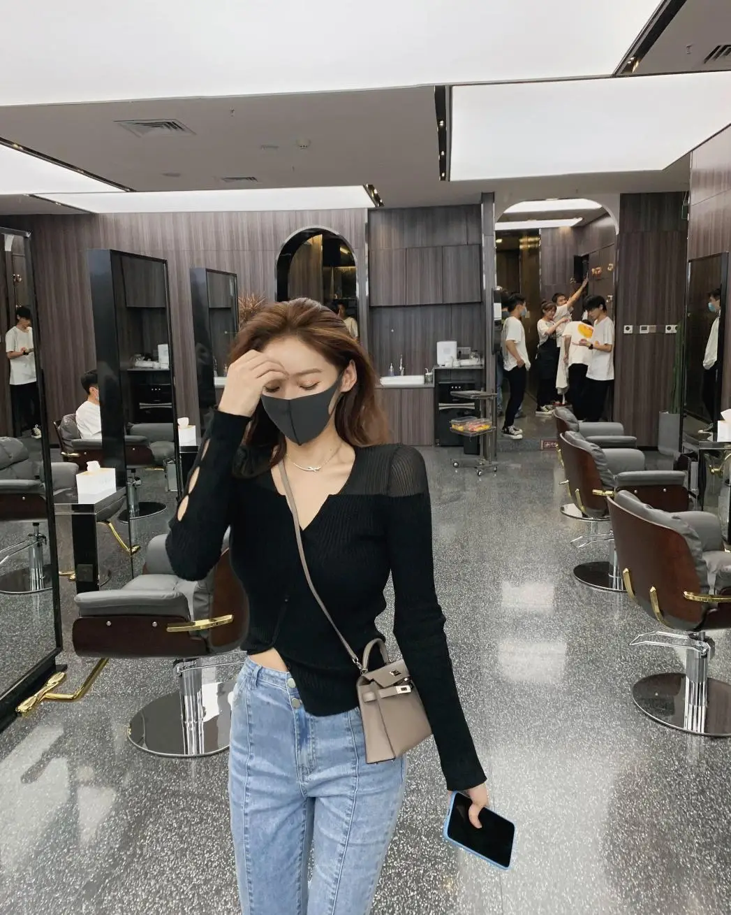 

cropped cardigan Fashion knitted cardigan women's long-sleeved thin coat knitted tops women's tops 2021 harajuku sweater