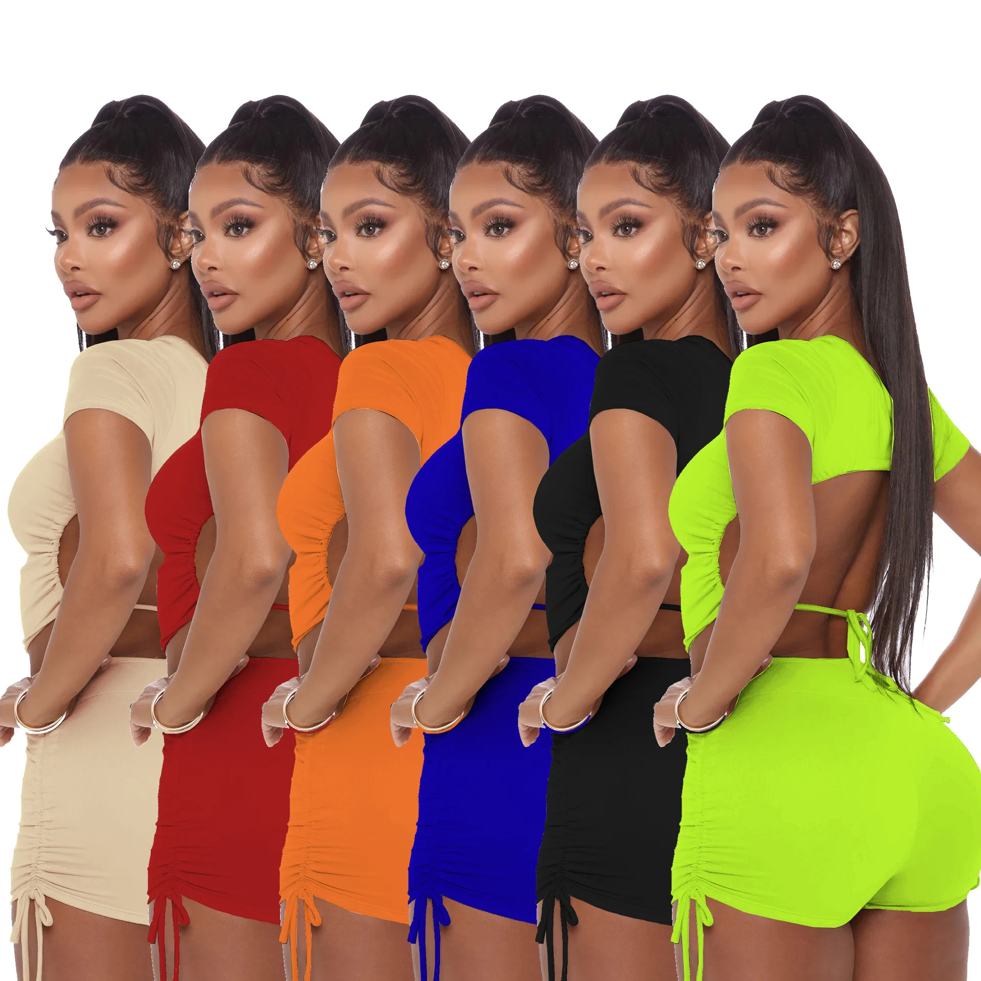 

Sport Set Women Black Two 2 Piece Crop Top T Shirt Sport Shorts Yoga Sportsuit Workout Active Outfit Fitness Shorts Gym Sets