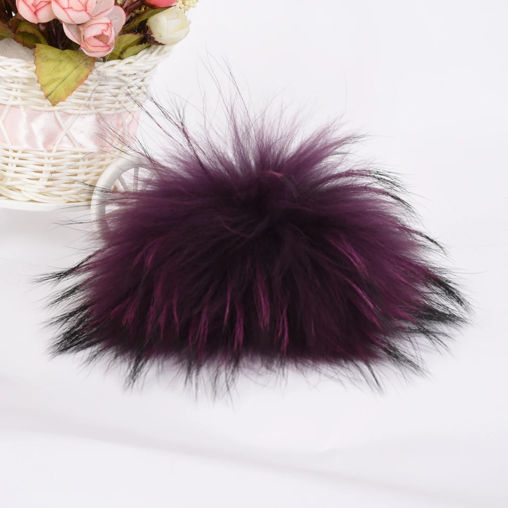 2019 Новый настоящий помпон из меха енота мяч высокого качества меховой шар для