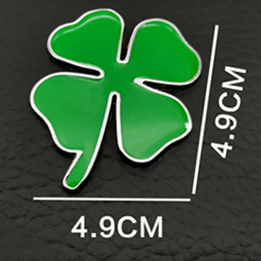 Украшение автомобиля Наклейка s Зеленый Клевер день значок Chrom Металлическая