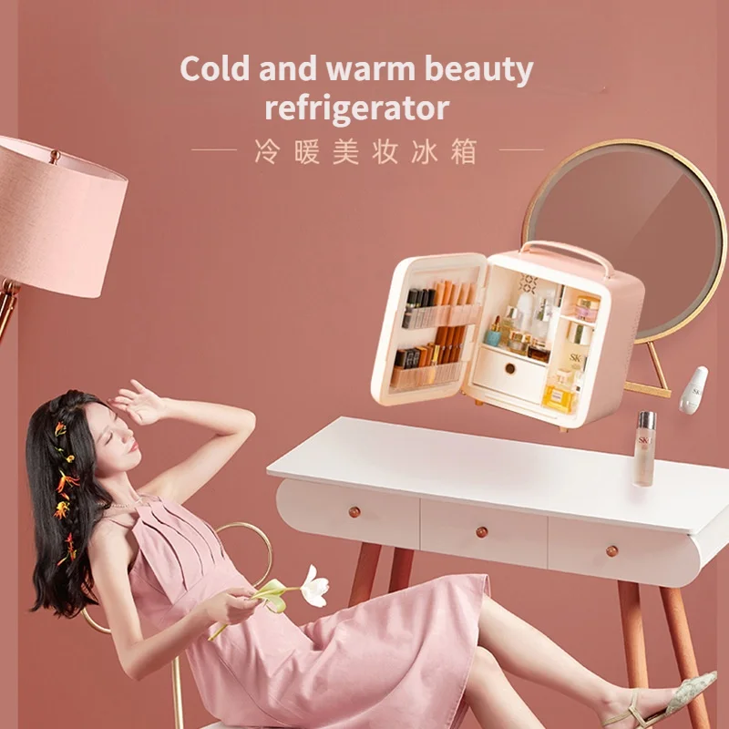 저렴한 9L Small Cosmetics Fridge Refrigerator Compressor For Home Portable Makeup Fridge Small Refrigerator For Skin Care Products