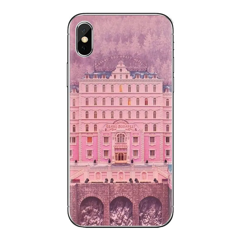 Для iPod Touch Apple iPhone 4 4s 5 5S SE 5C 6 6S 7 8 X XR XS Plus MAX прозрачные чехлы из ТПУ розовый Grand Budapest |