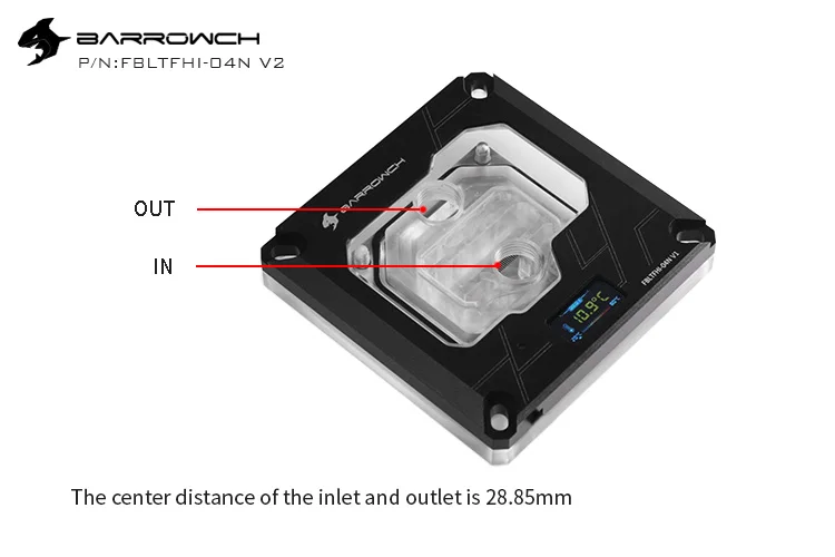 Barrowch Процессор воды блок использовать для INTEL LGA1150 1151 1155 1156 2011X99/RGB светильник Совместимость 5V GND 3PIN системной платы
