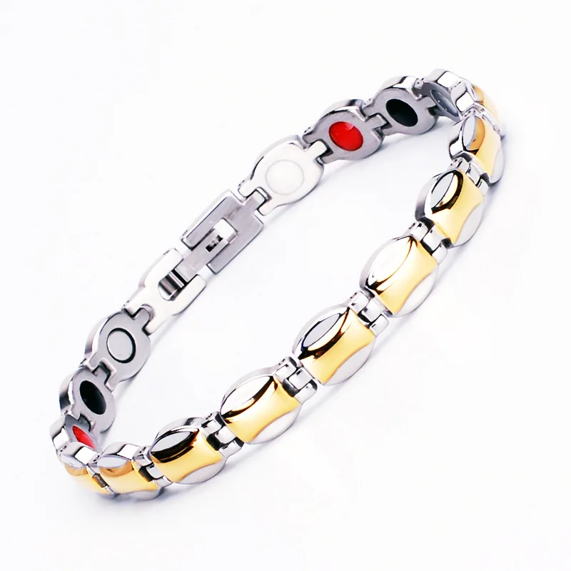 

Men's Health Bracelets & Bangles Magnetic Power Stainless Steel Charm Bracelet Germanium Jewelry for Man