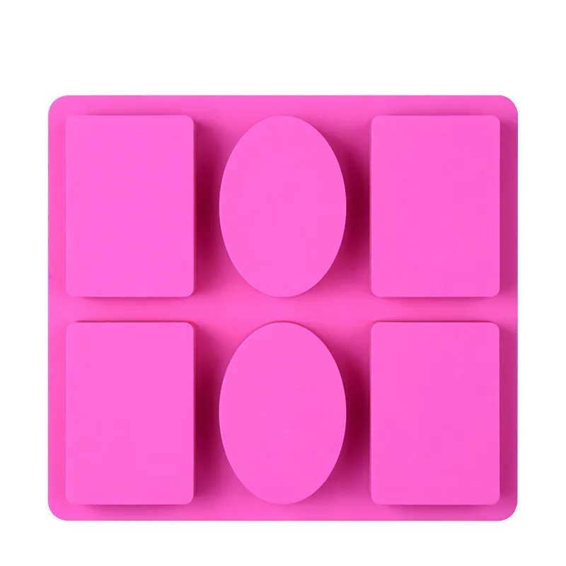 DIY силиконовая форма для мыла создания 3D 6 формы овальные прямоугольное мыло