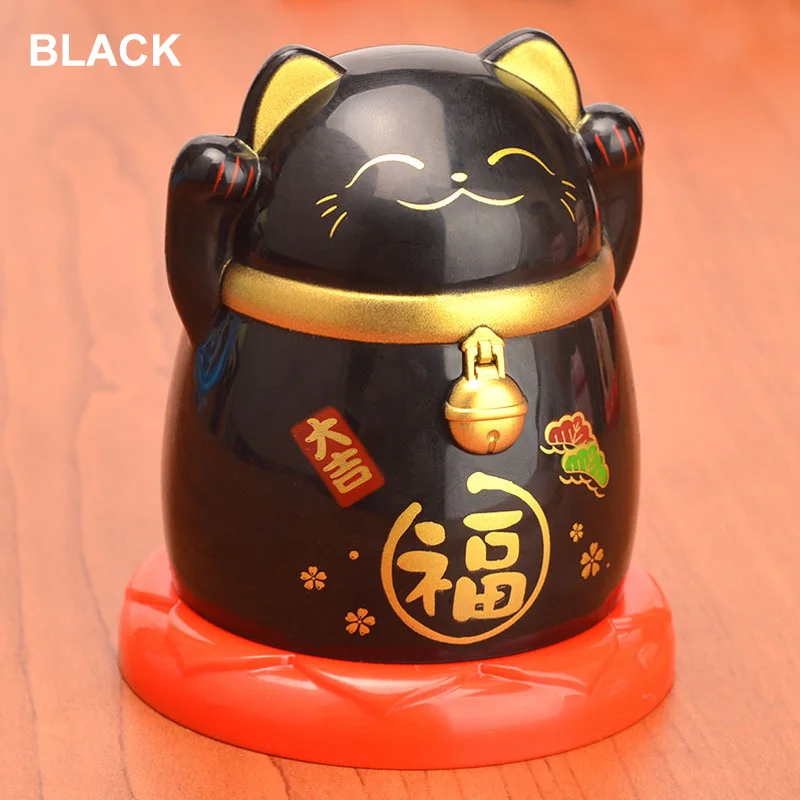 Диспенсер для зубочисток, коробка, держатель для гостиной, Китай, Lucky Cat, пластиковые коробки для хранения, бытовые кухонные аксессуары - Цвет: Черный