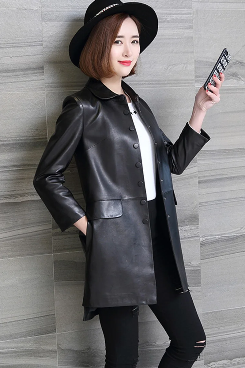 Куртка из натуральной кожи женская одежда весна-осень 2020 женские пальто овечьей