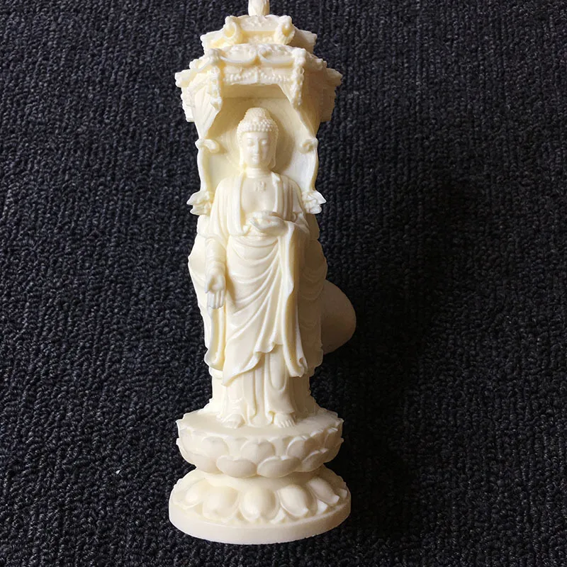 Ручной резной трехмерный стереоскопический три-лицом будды скульптура в стиле