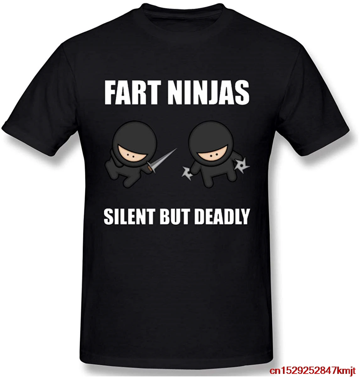 FGHFG мужские футболки с принтом Fart Ninjas Silent But Deadly Black коротким рукавом унисекс