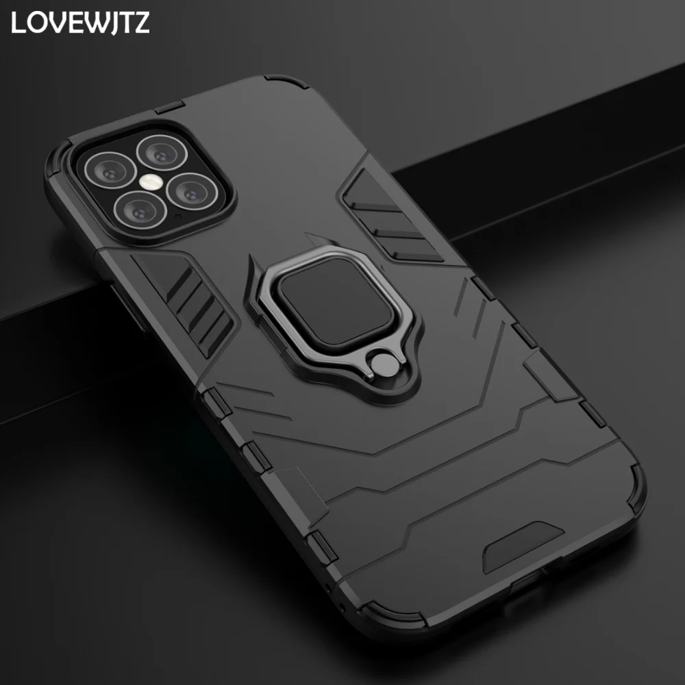 Защитный чехол для телефона с кольцом на палец iphone 12 Mini 11 Pro XR X XS Max 8 7 6S 6 Plus SE 2020