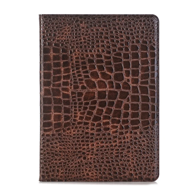 Brown Крокодил Coque для iPad 7 10,2 чехол A2200 A2233 A2198 и отделением для карт из искусственной кожи с подставкой противоударный чехол для iPad 10,2 чехол - Цвет: Brown