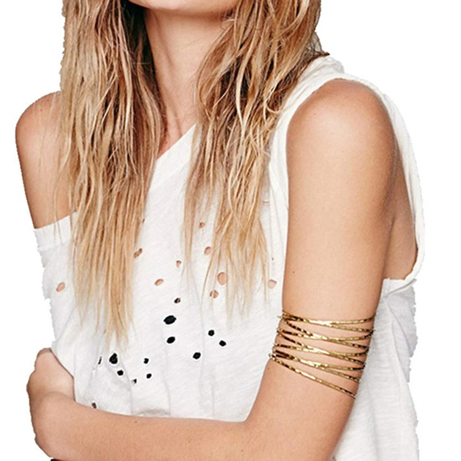 Модный браслет на плечо с открытой декоративной регулируемой манжетой для женщин на день рождения, выпускной, Рождество, годовщину.