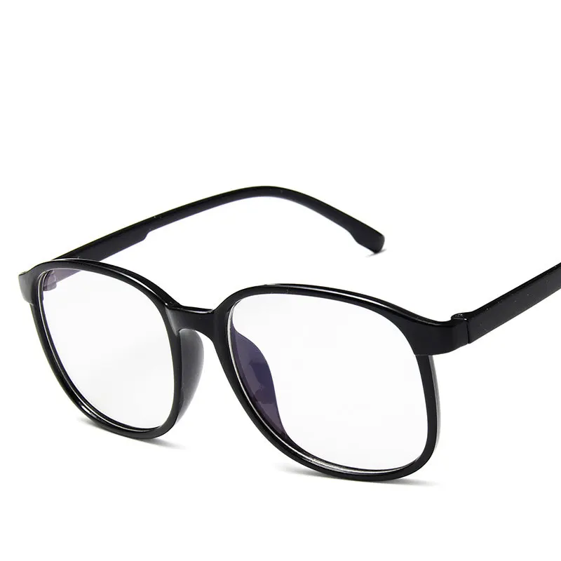 

Women's Big Frame Spectacles Glasses PC Frame Black Frame Cute Fashion Eyeglasses Clear Eyewear Man and Women