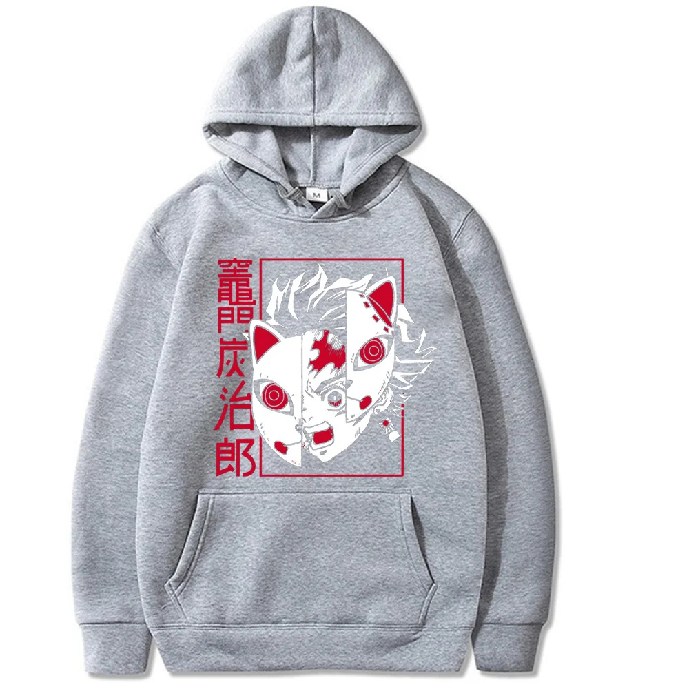 

Tanjiro Kamad Print Hoodies Anime Demon Slayer Cosplay Pullovers Sweatshirt Men Women Casual Loose Streetwear Hip Hop Sweater