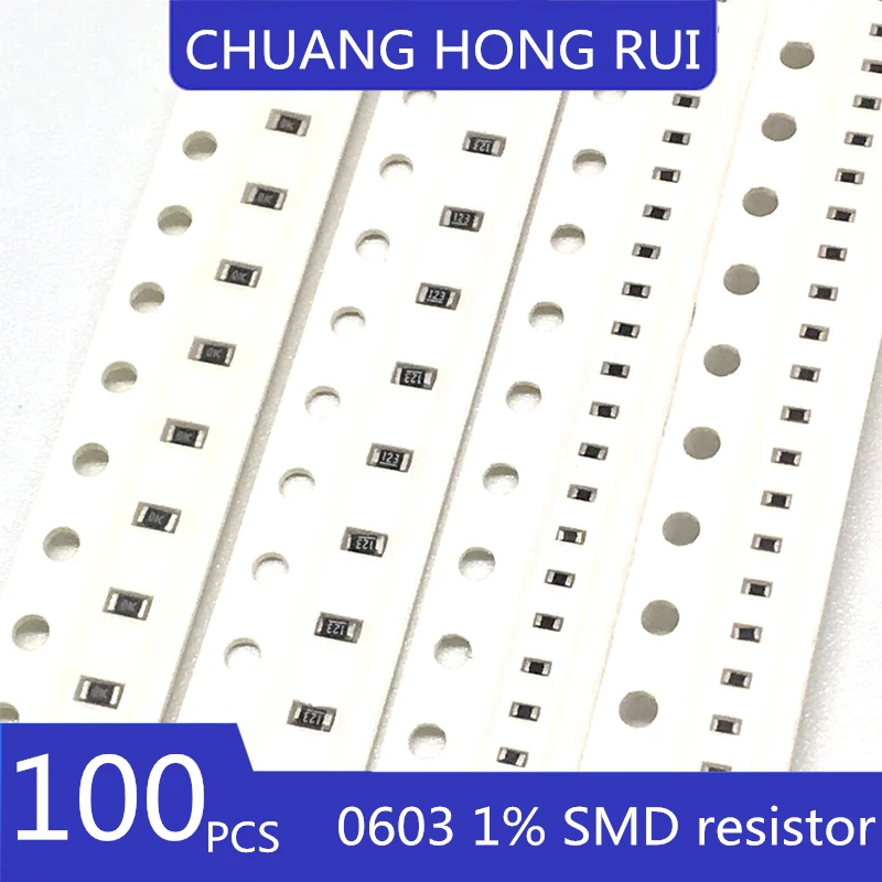 100 шт. 0603 SMD резистор 2 r евро 1/10 Вт + / - 1% точность | Электронные компоненты и