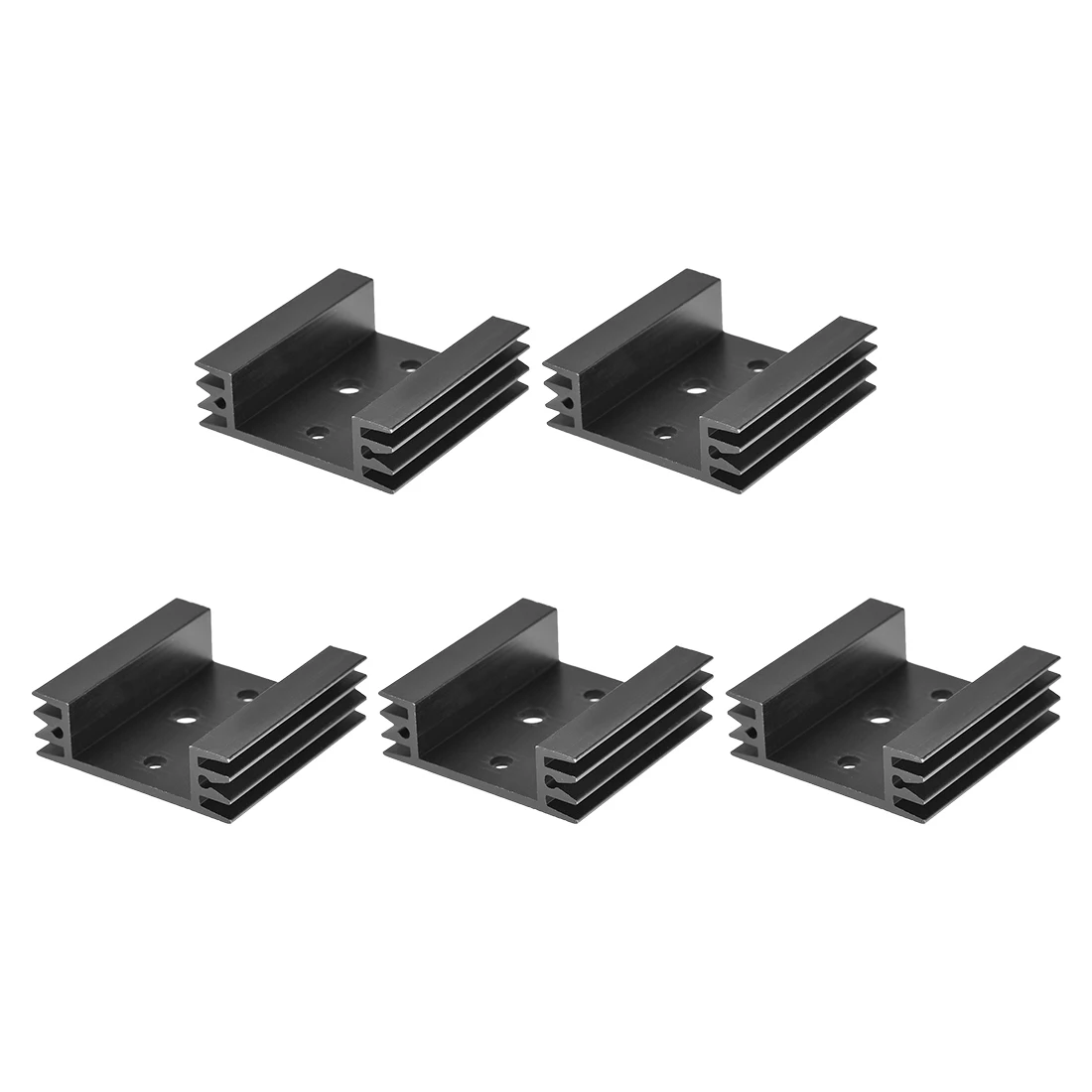 

uxcell Parallel Line Notch Heatsink for TO-3 Triode Black 45 x 45 x 14 mm 5pcs