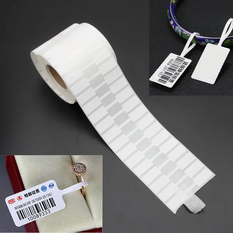 1500 Pcs Labels Barbell Printer Compatible Jeweller Repair Price Identification Tags Jewelry Tools
