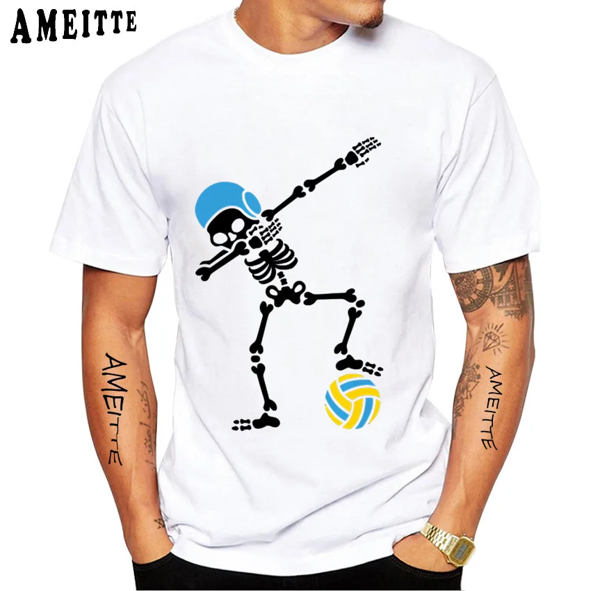 Футболка мужская летняя с коротким рукавом и принтом черепа | Мужская одежда