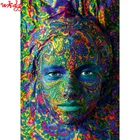 5D Diy наборы для алмазной живописи Портрет красочные женские камни в форме ромба Moasic вышивка холст Картина Wall Art дома Decoratin