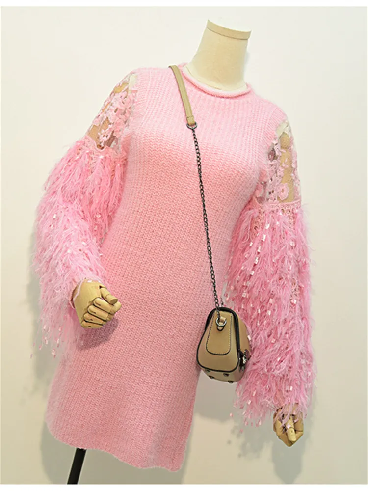 Женское трикотажное платье в Корейском стиле Осень-зима 2020 | Женская одежда