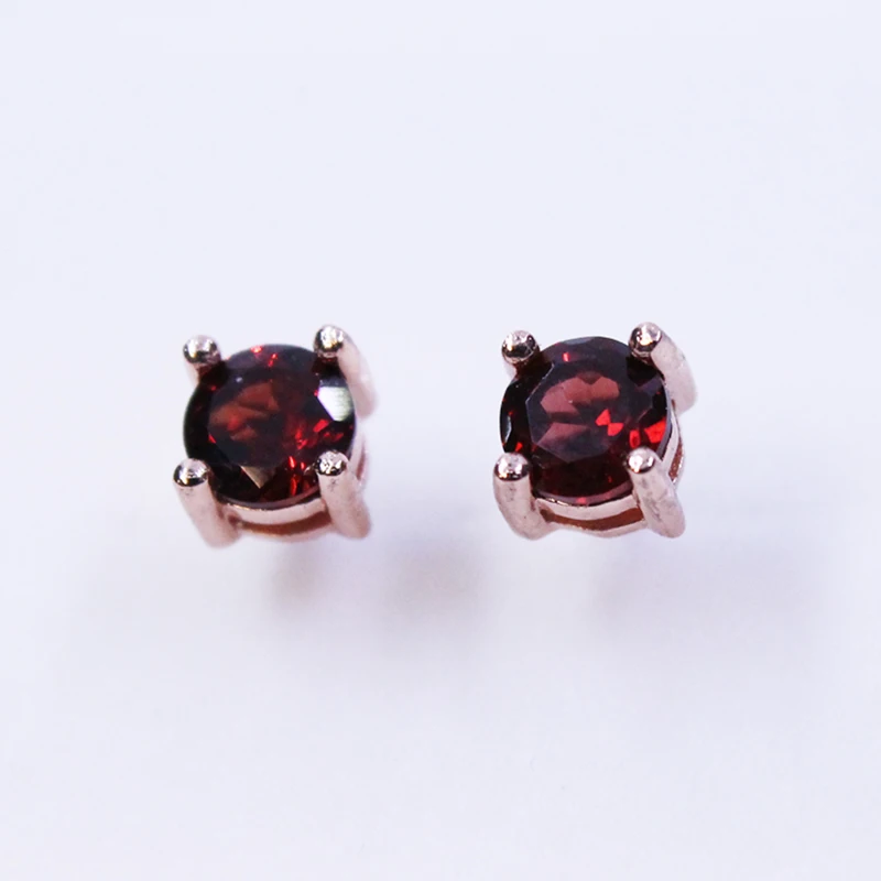 Модные милые серьги гвоздики из клипс Серебро 925 стерлингового серебра с