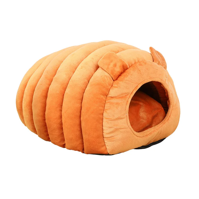 

Caterpillar-shaped cat bed semi-enclosed cat room offers warm privacy space cat supplies 2021 new model