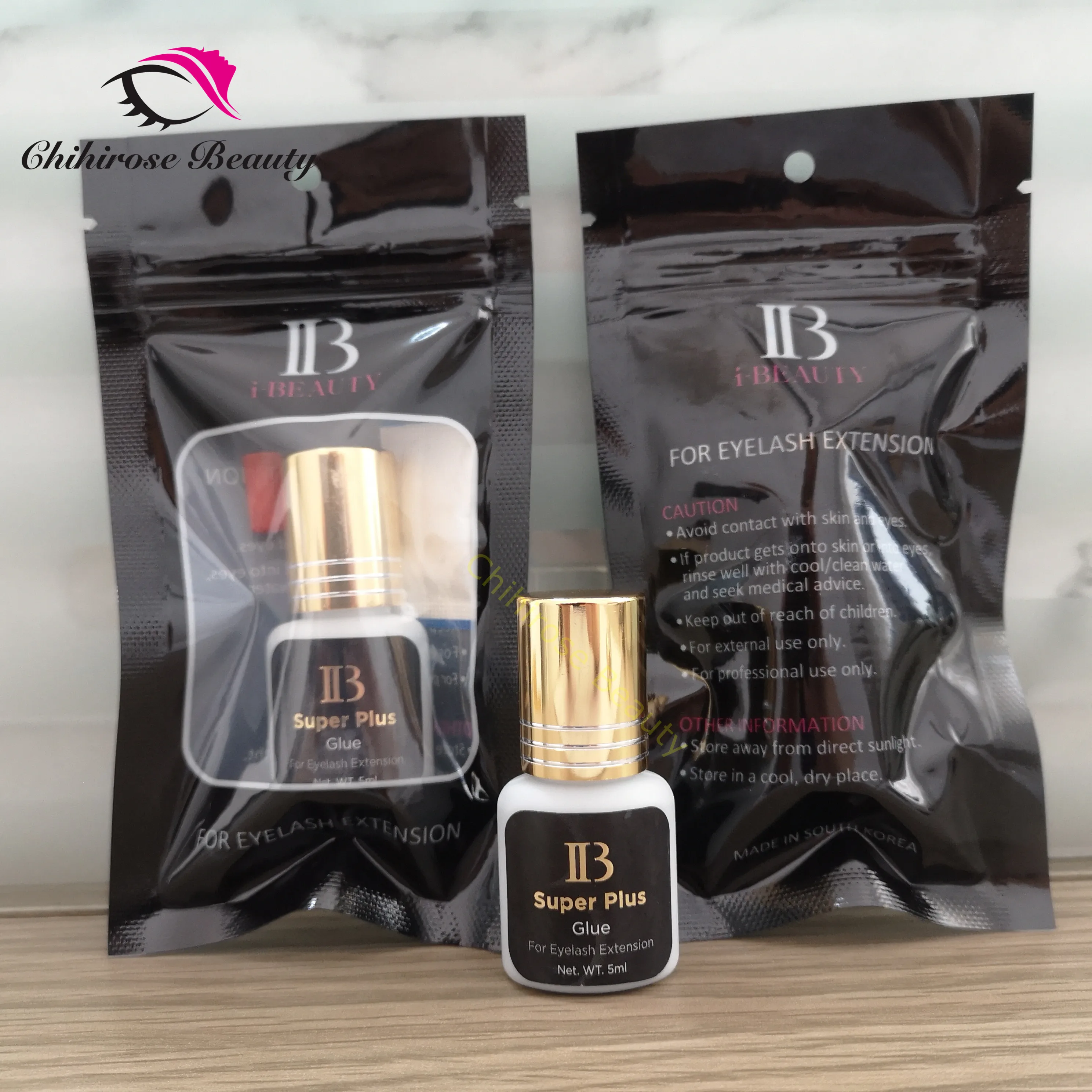 2 бутылки Корея IB Ibeauty Super Plus клей для наращивания ресниц оригинальный 5 мл черный