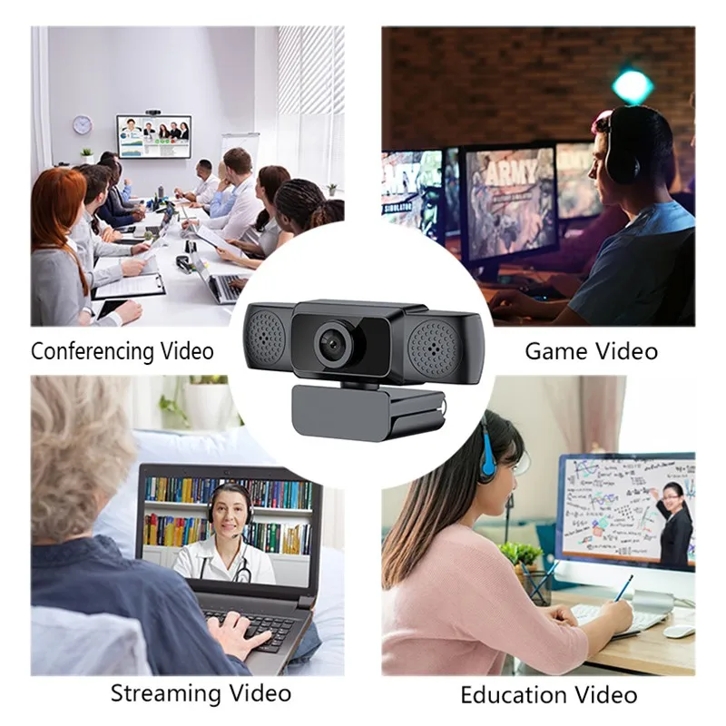 

HD 1080P Webcam Auto Focus Stereo Video Computer Web Camera Free Drive USB Web Cam Built-in Digital Microphone PC Components