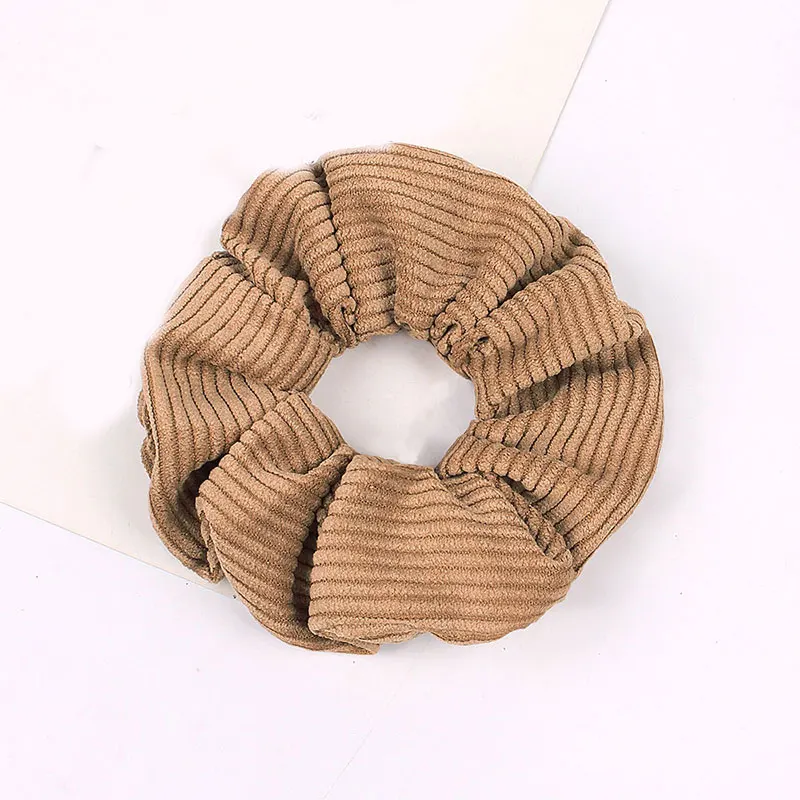 014-light coffee Модные полосатые Большие резинки для волос для женщин аксессуары для волос для взрослых людей эластичные резинки для волос хвост обруч резинки для волос конский хвост держатель - Цвет: 014-light coffee