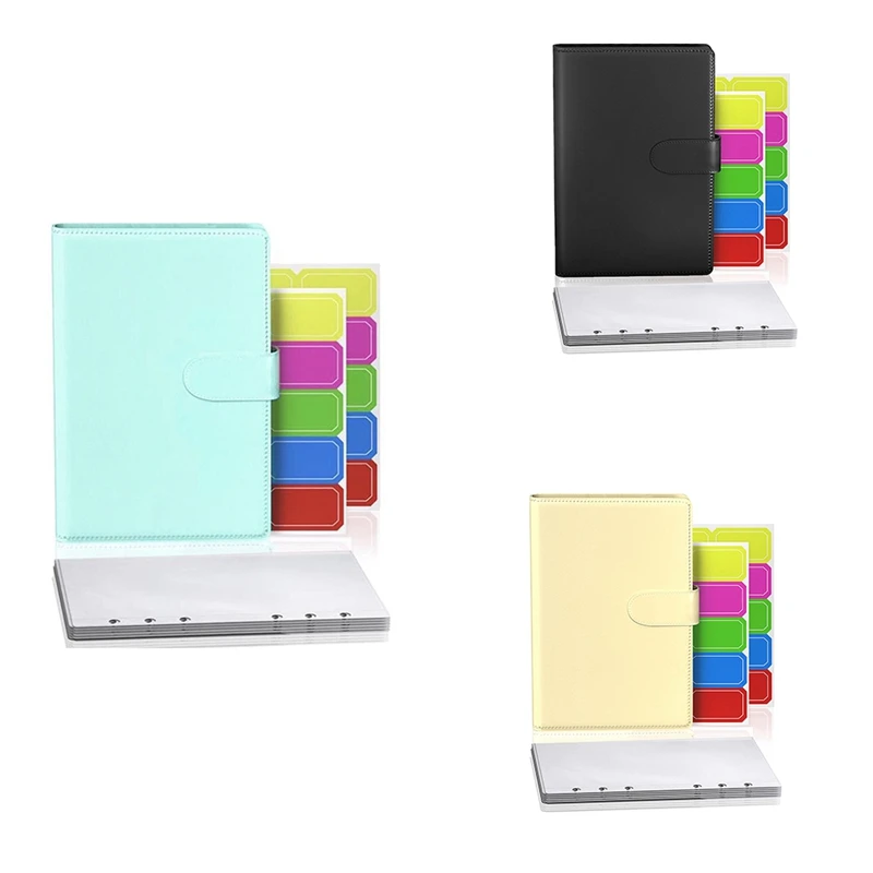 

Budget Binder with Cash Envelopes- A6 Binder Planner with Pockets - Cash Envelopes for Budgeting Binder Organizer
